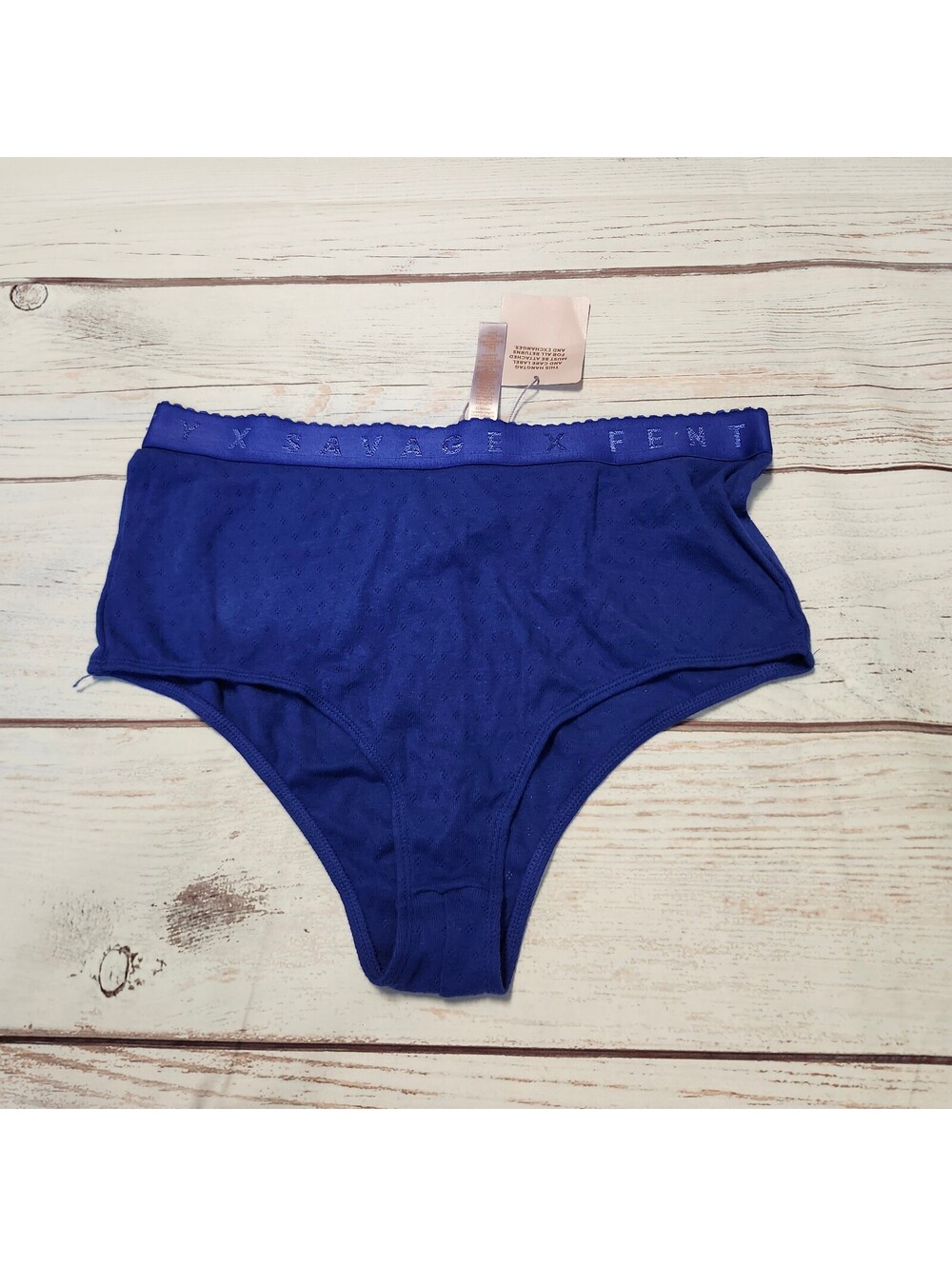 Savage X Fenty Women's Blue High-Waisted Panties Size XL NWT